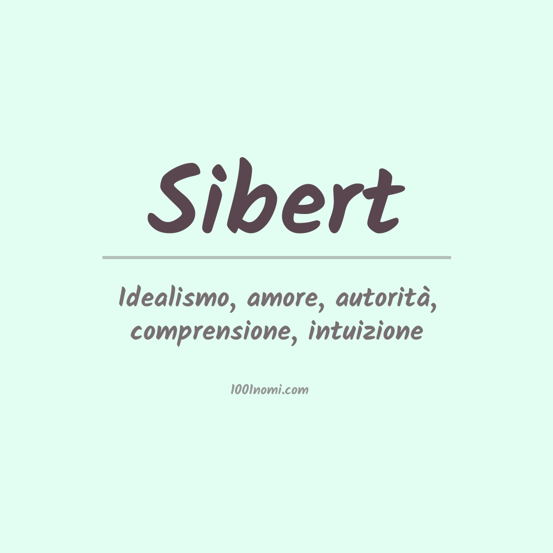 Significato del nome Sibert