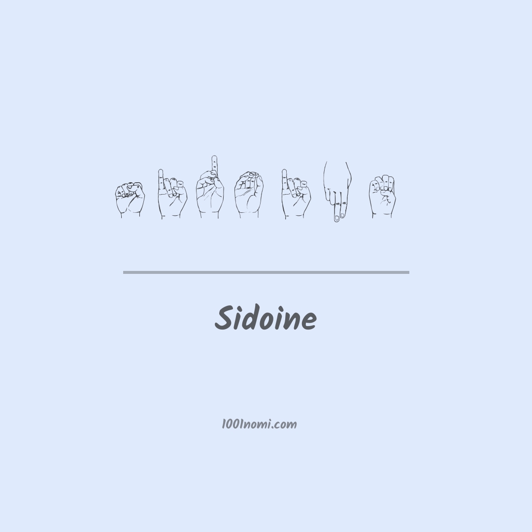 Sidoine nella lingua dei segni Sidoine nella lingua dei segni