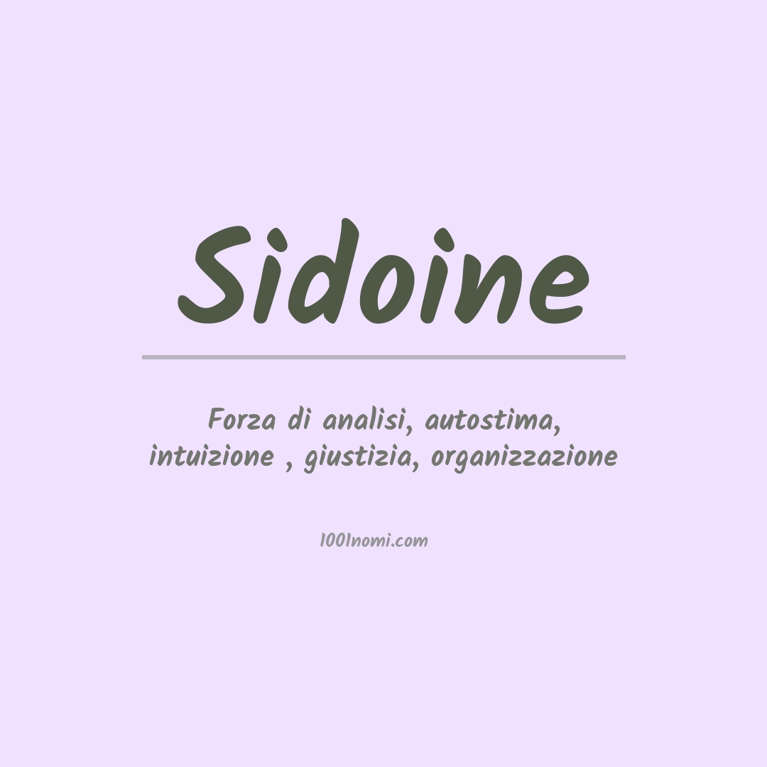 Significato del nome Sidoine Significato del nome Sidoine