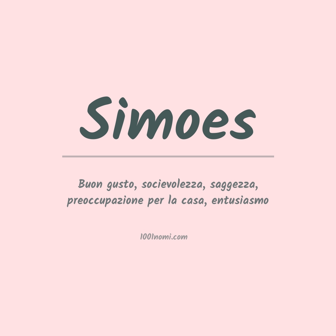 Significato del nome Simoes