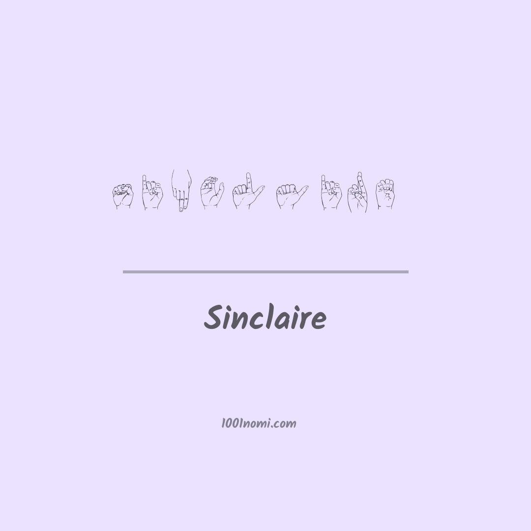 Sinclaire nella lingua dei segni Sinclaire nella lingua dei segni
