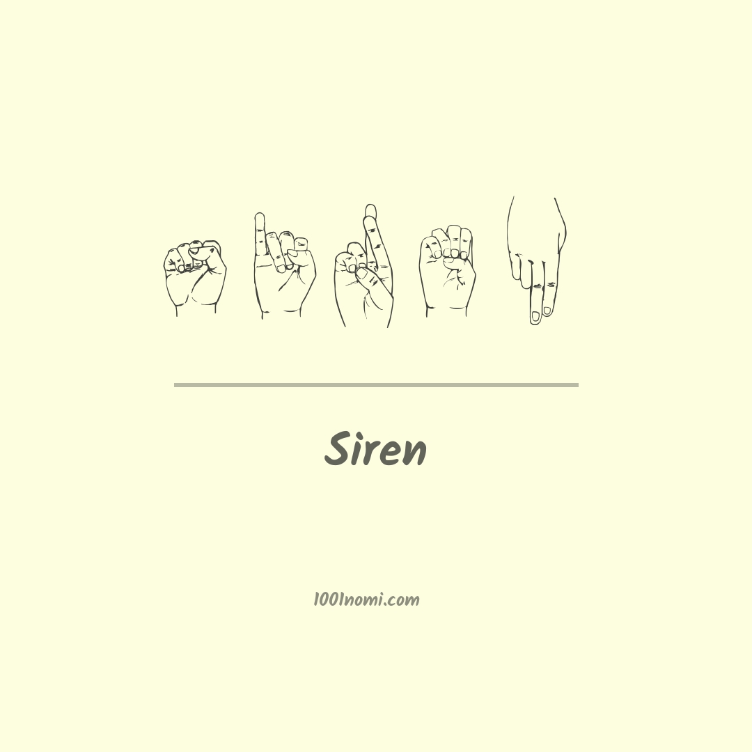 Siren nella lingua dei segni Siren nella lingua dei segni