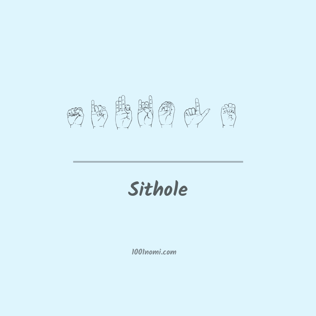 Sithole nella lingua dei segni