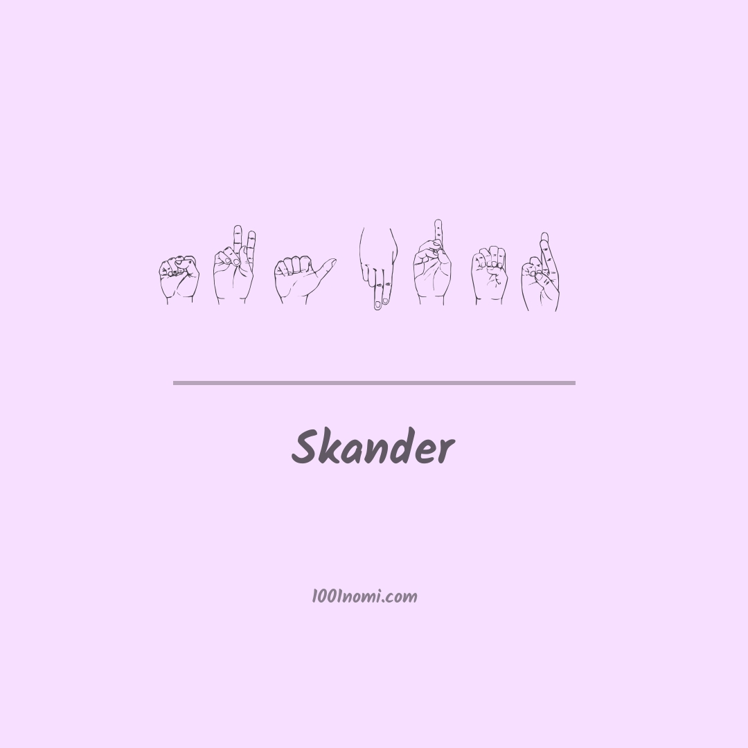 Skander nella lingua dei segni Skander nella lingua dei segni