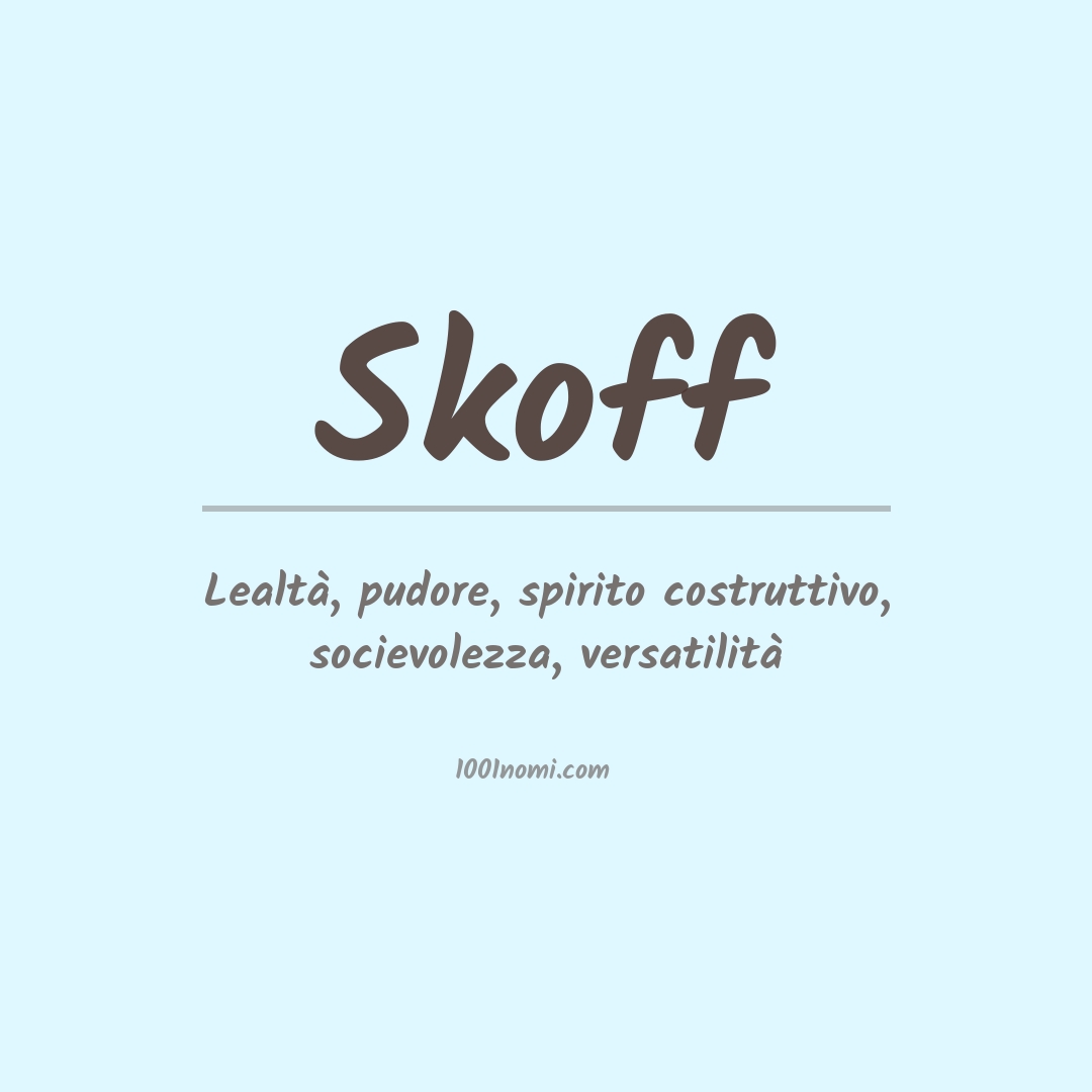 Significato del nome Skoff