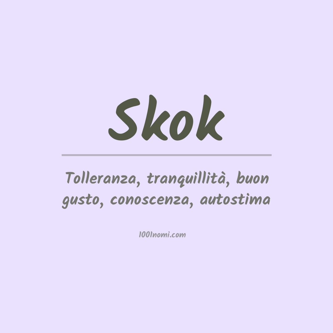 Significato del nome Skok Significato del nome Skok