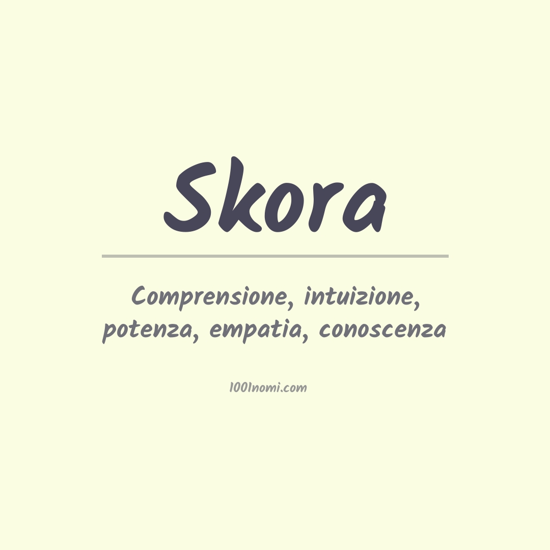 Significato del nome Skora