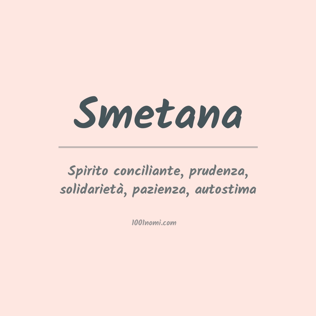 Significato del nome Smetana