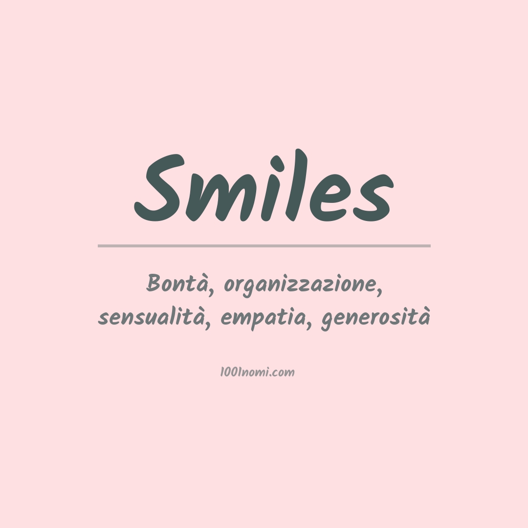 Significato del nome Smiles