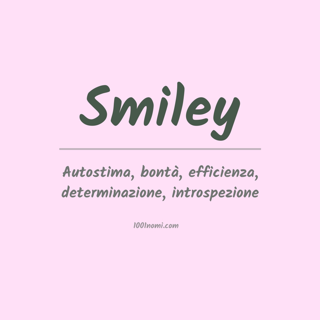 Significato del nome Smiley