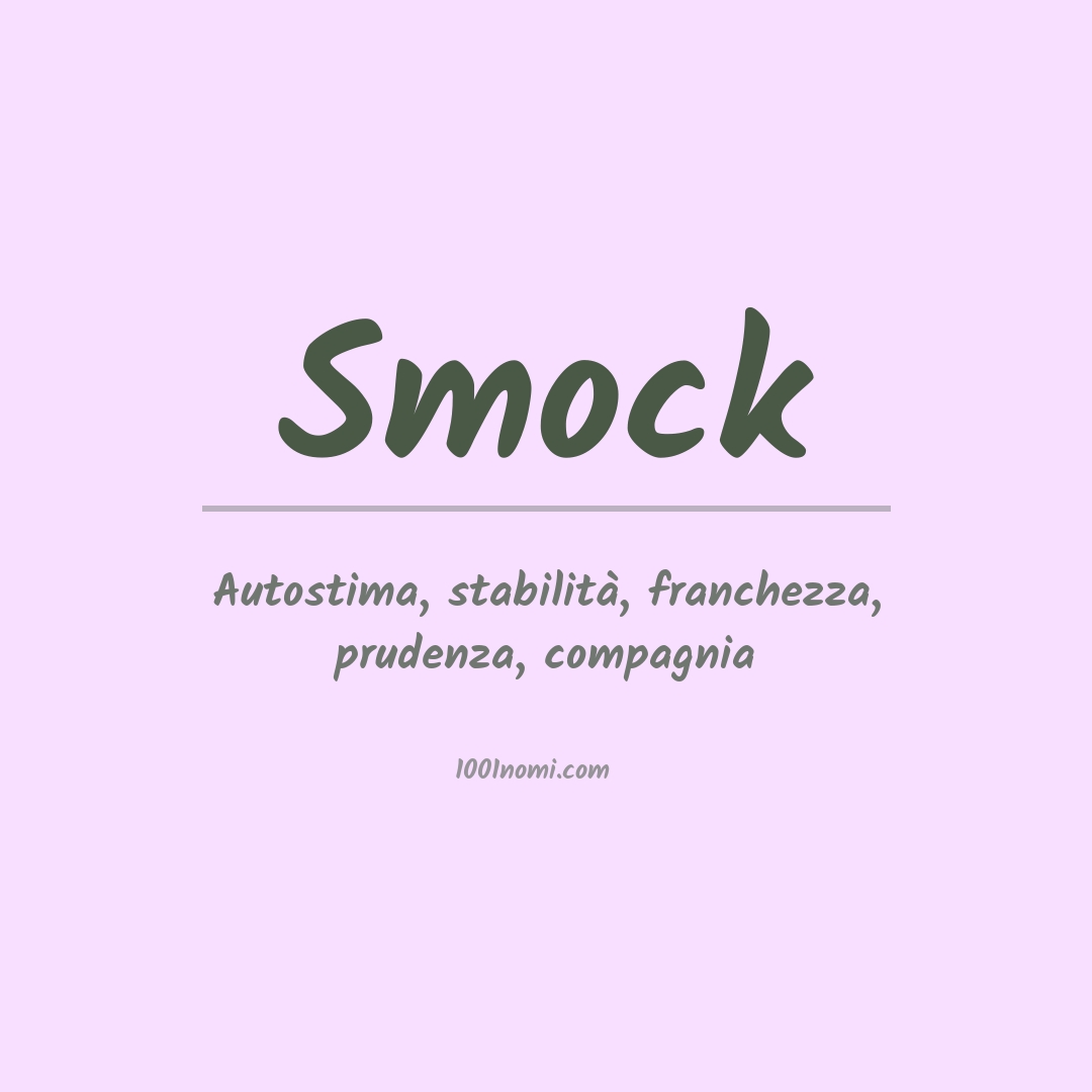 Significato del nome Smock