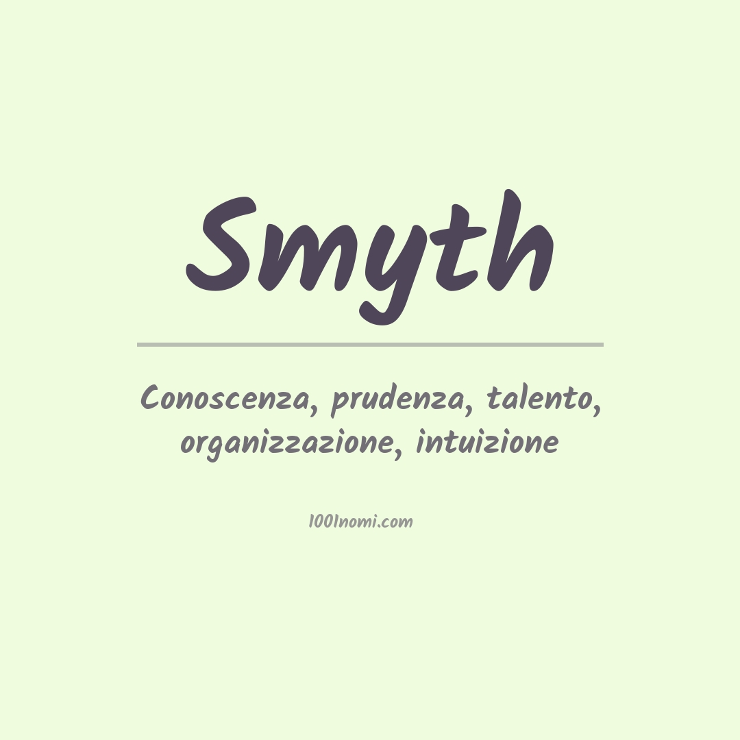 Significato del nome Smyth Significato del nome Smyth