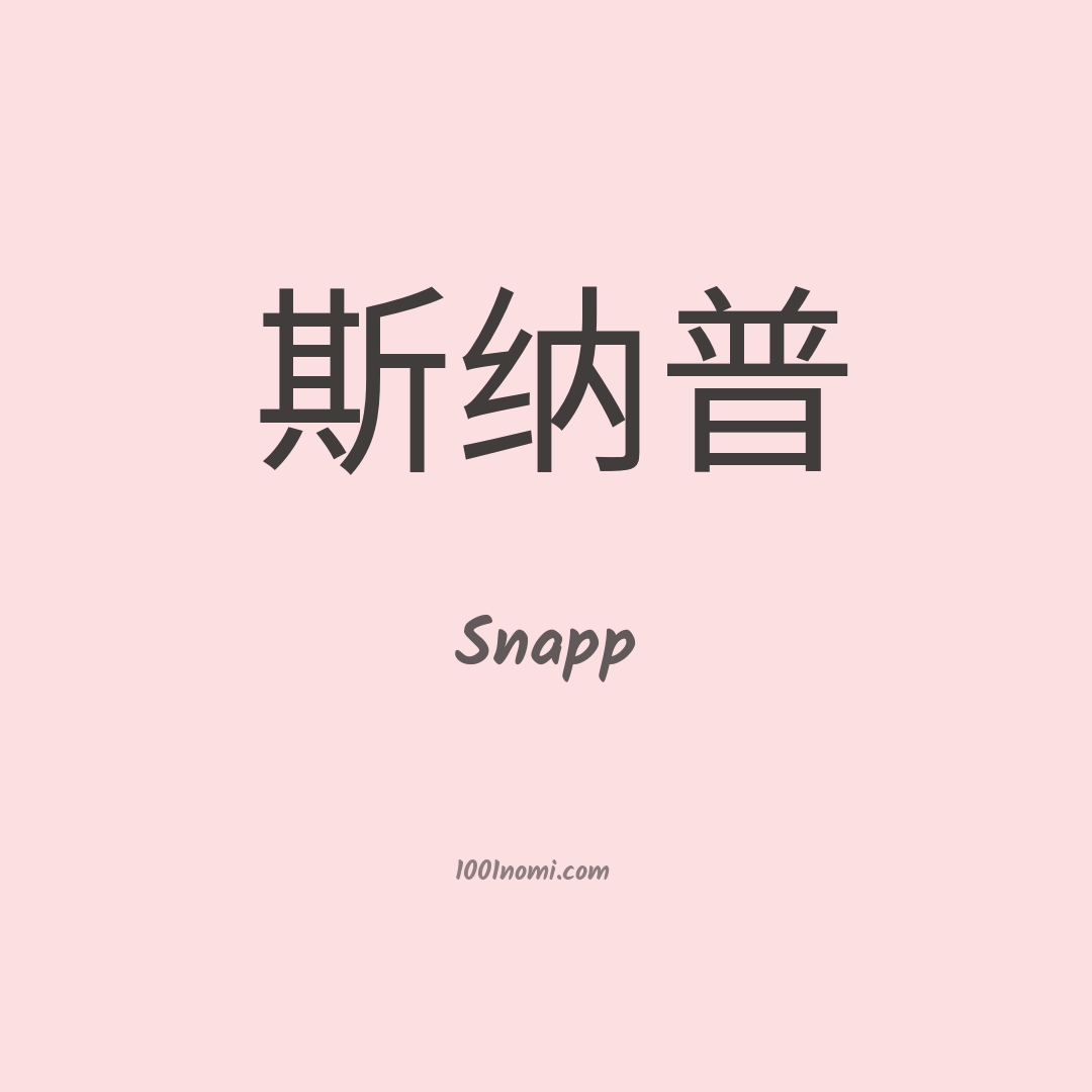 Snapp in cinese