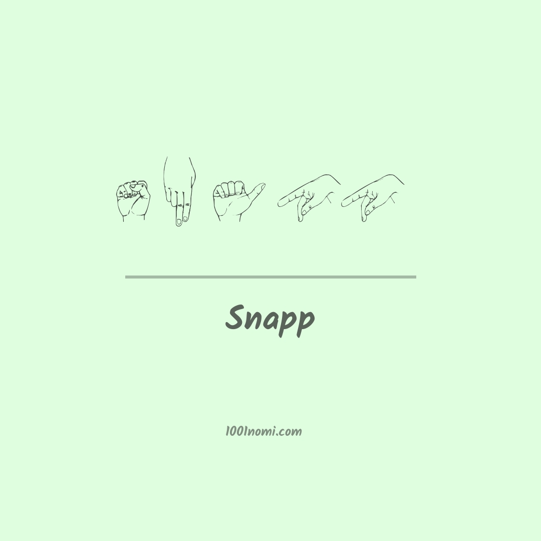 Snapp nella lingua dei segni