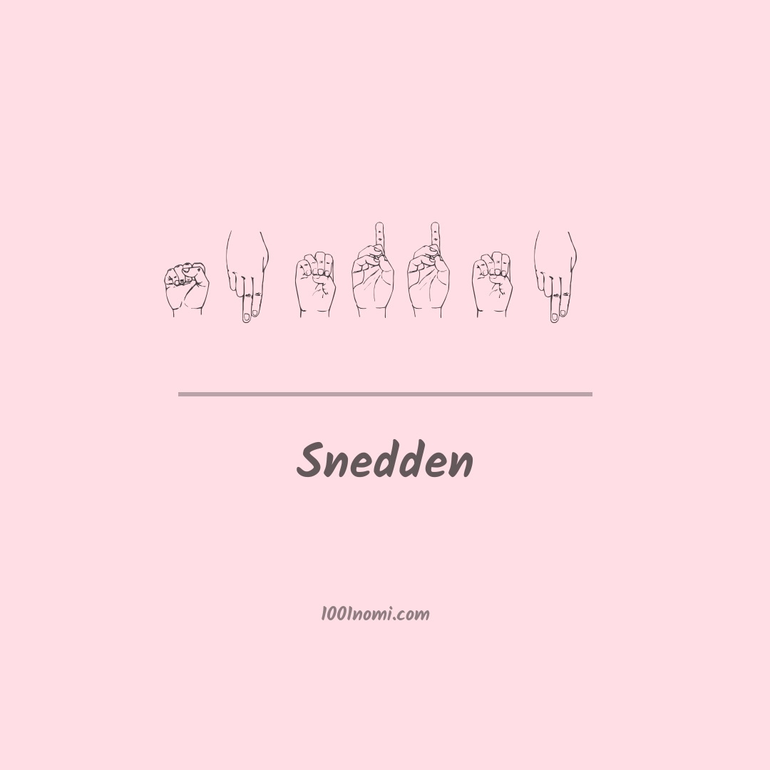 Snedden nella lingua dei segni Snedden nella lingua dei segni