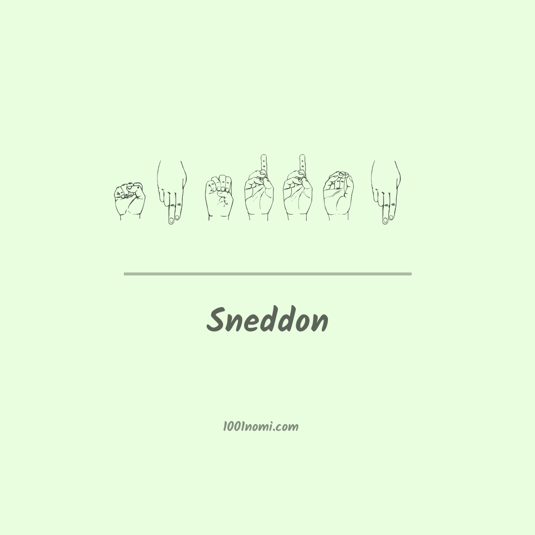 Sneddon nella lingua dei segni Sneddon nella lingua dei segni