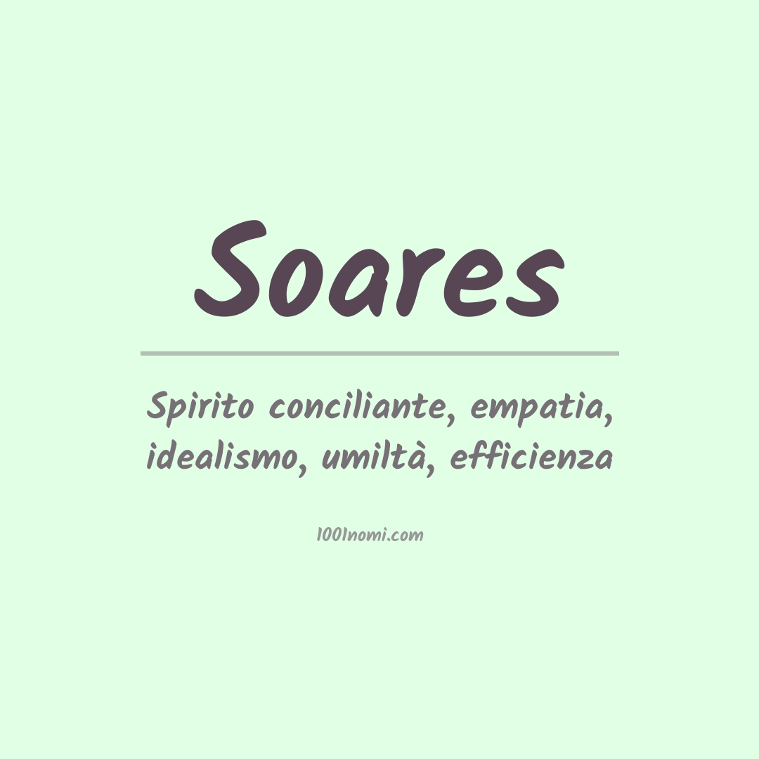 Significato del nome Soares