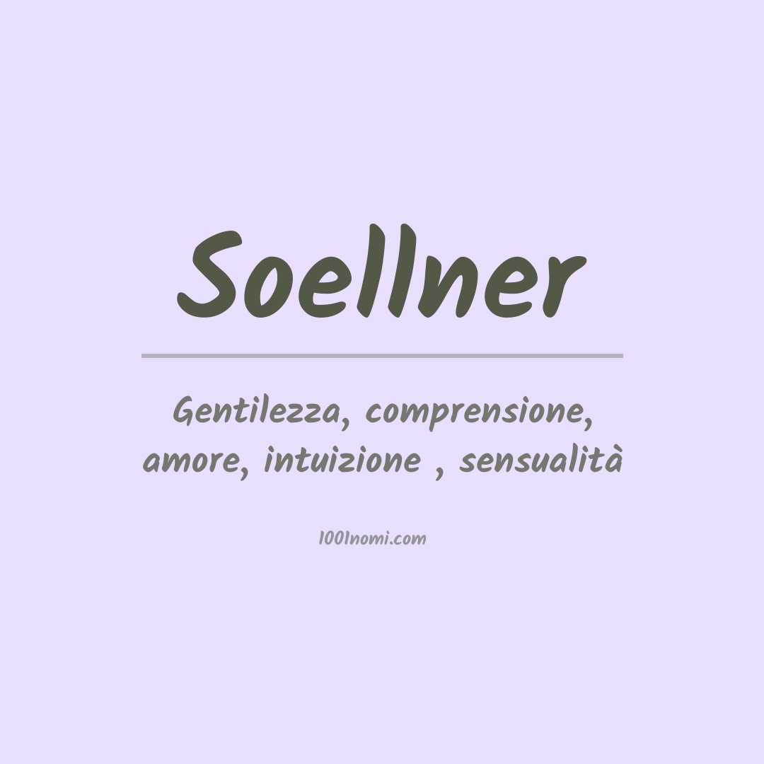 Significato del nome Soellner