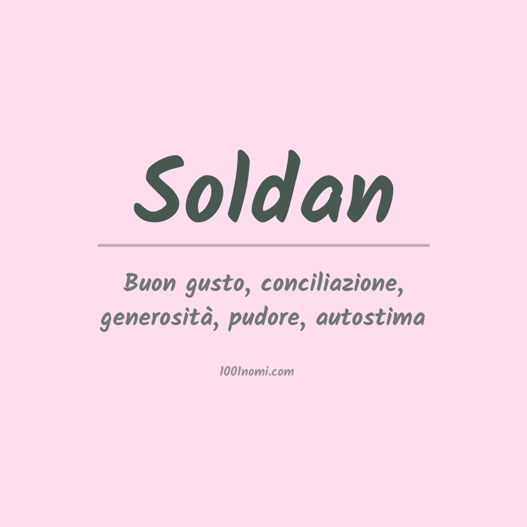 Significato del nome Soldan