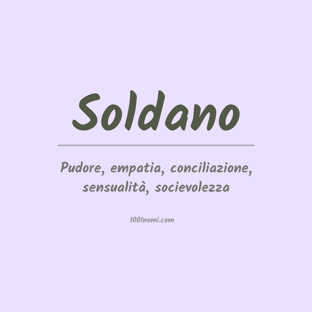 Significato del nome Soldano