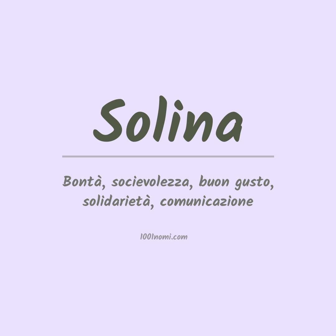 Significato del nome Solina