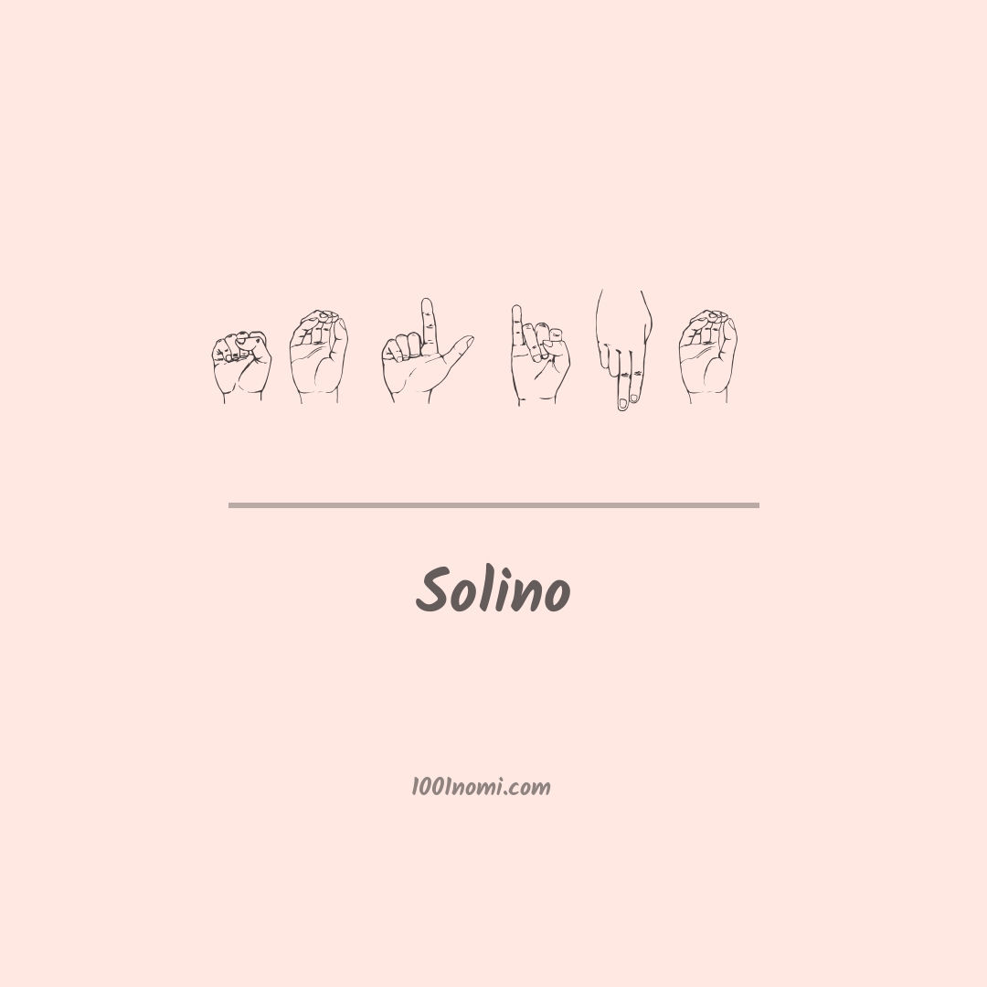 Solino nella lingua dei segni Solino nella lingua dei segni