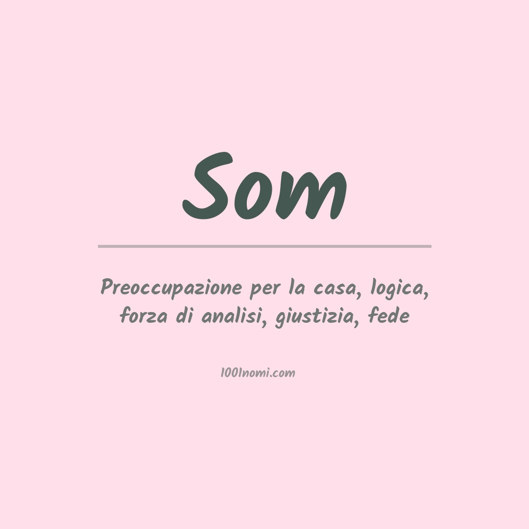 Significato del nome Som