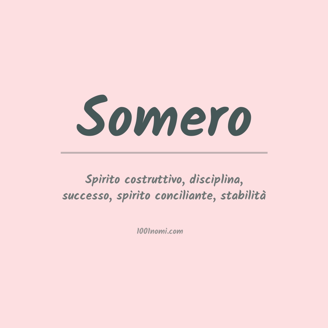 Significato del nome Somero