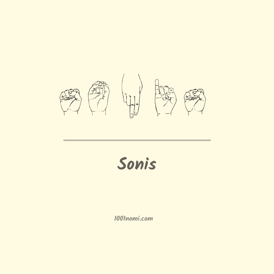Sonis nella lingua dei segni Sonis nella lingua dei segni