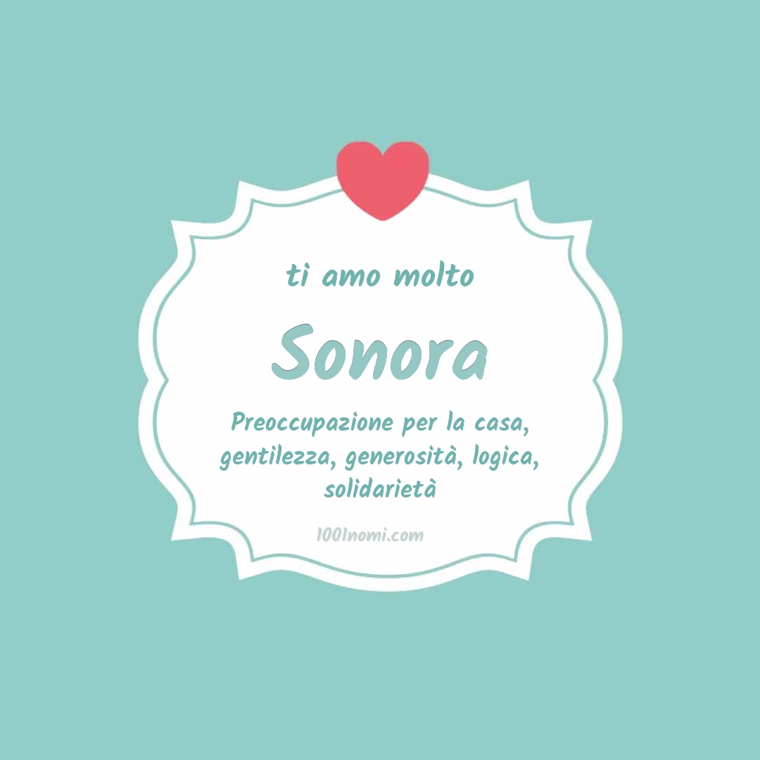 Ti amo molto Sonora