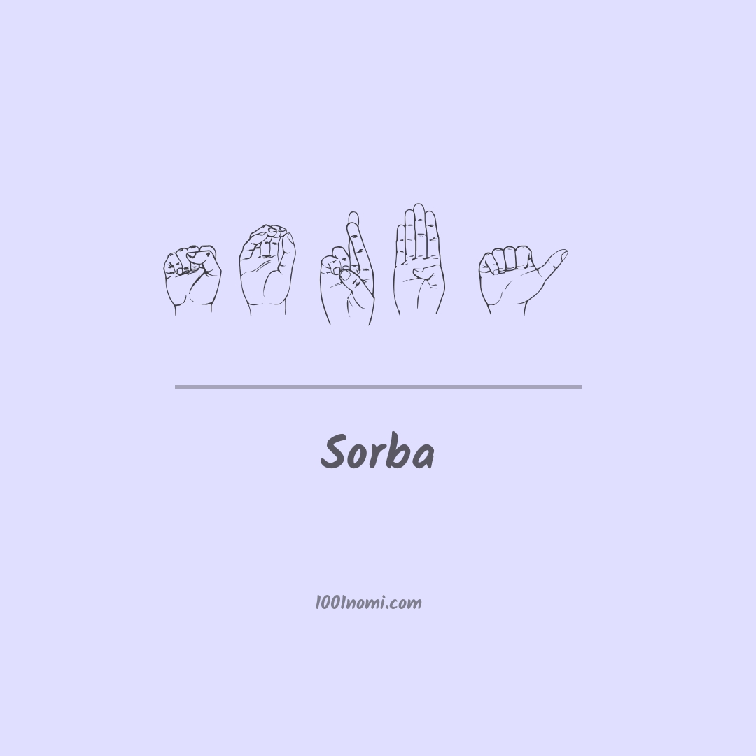Sorba nella lingua dei segni Sorba nella lingua dei segni