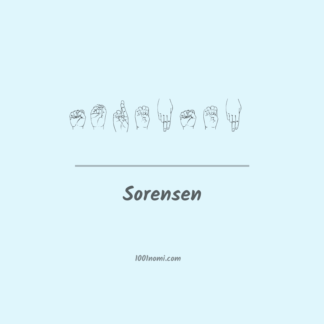 Sorensen nella lingua dei segni