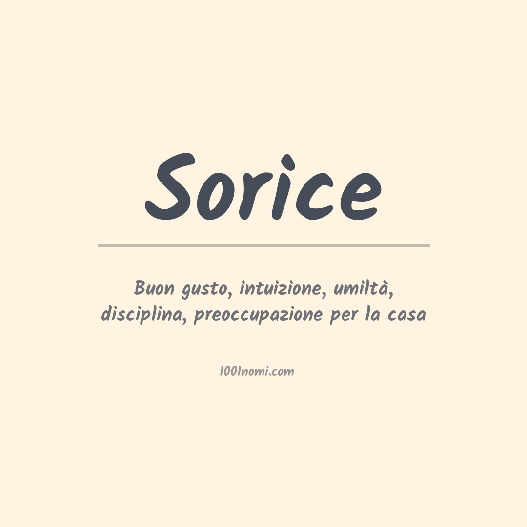 Significato del nome Sorice