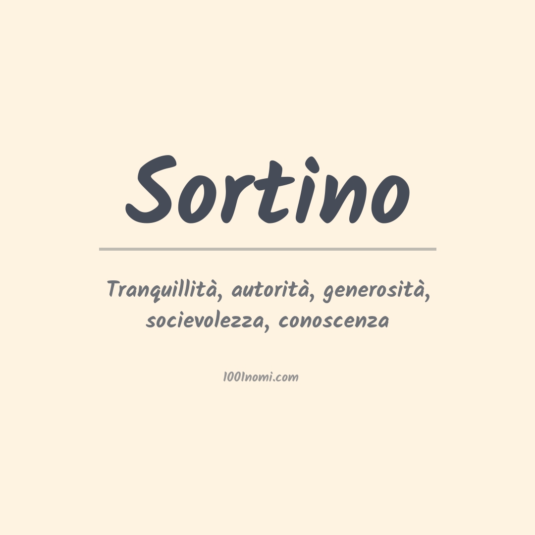 Significato del nome Sortino