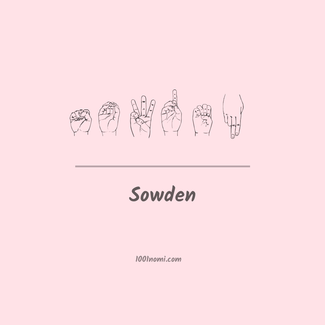 Sowden nella lingua dei segni