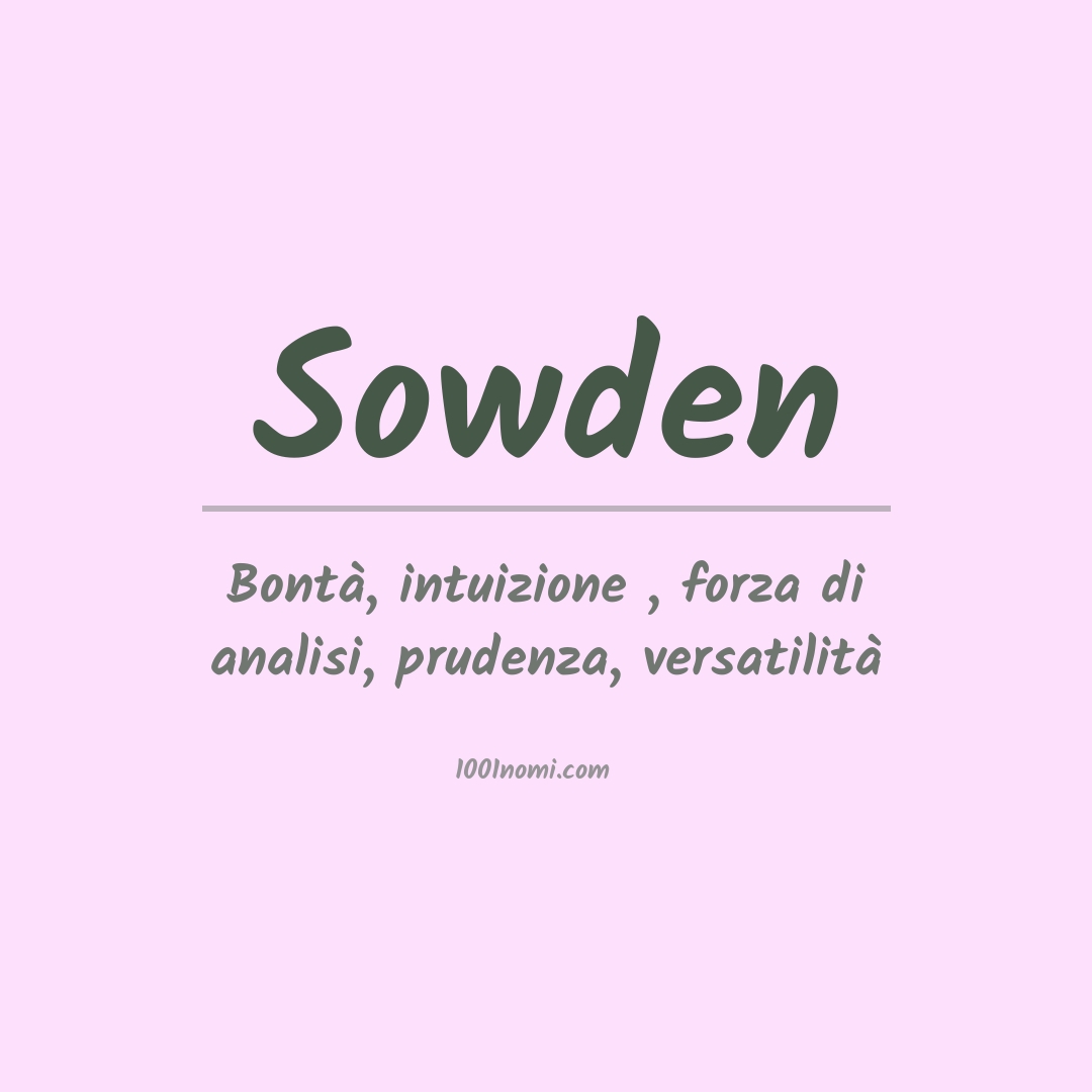 Significato del nome Sowden