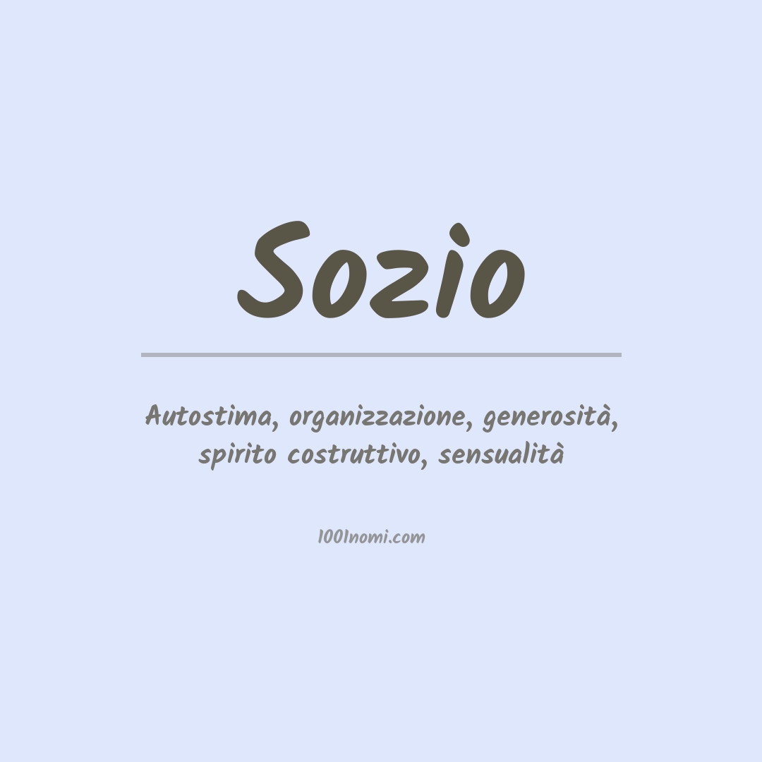 Significato del nome Sozio