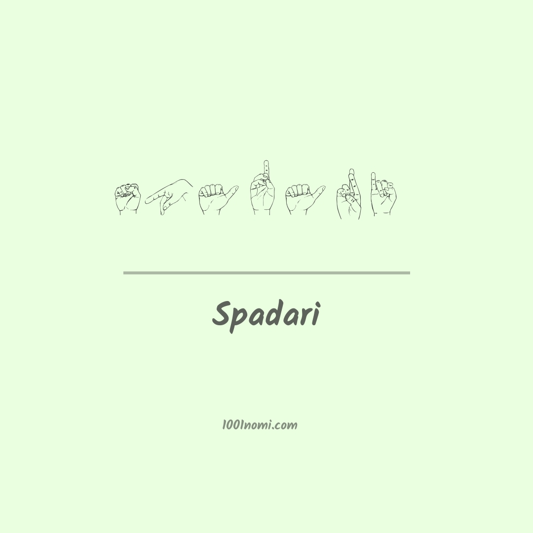 Spadari nella lingua dei segni