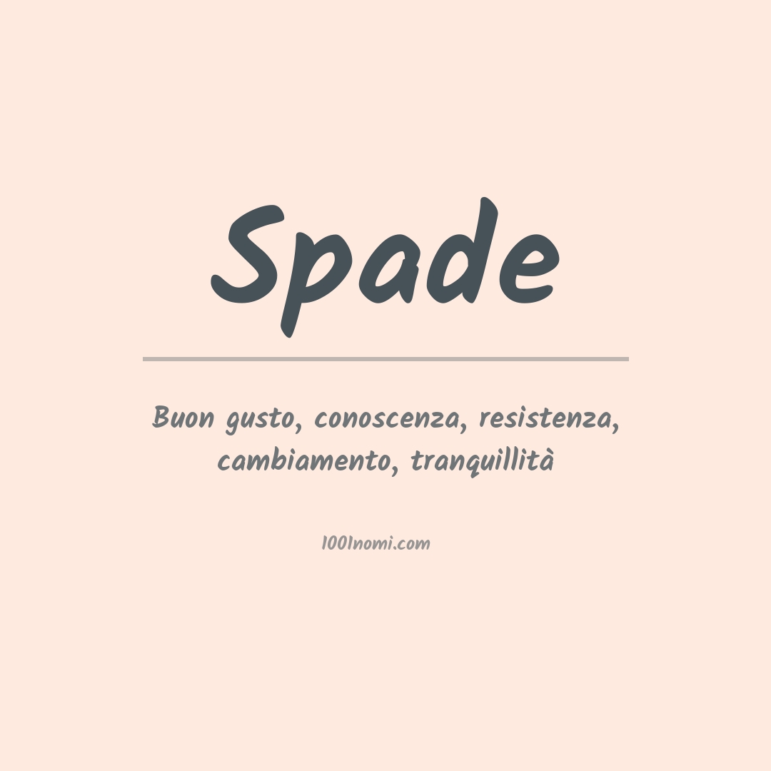 Significato del nome Spade