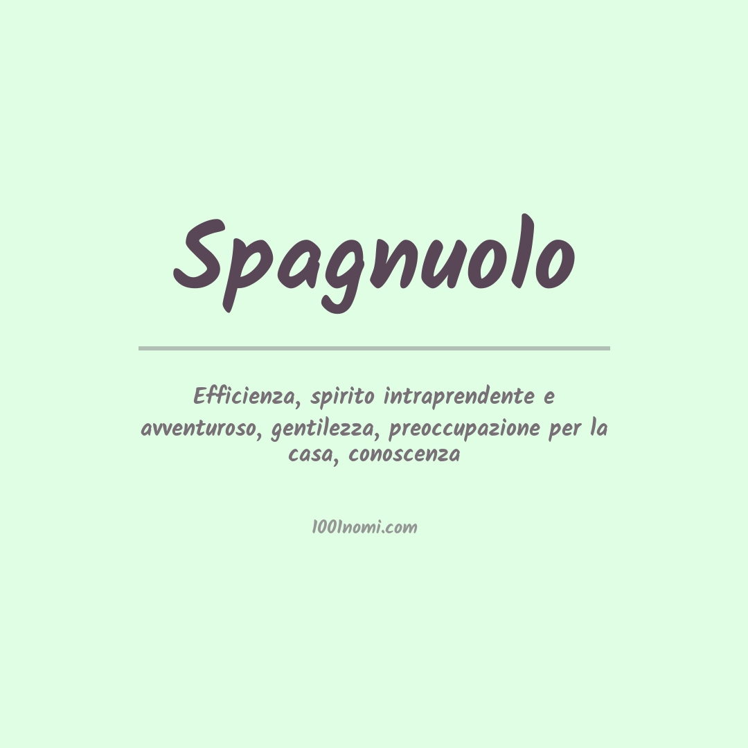 Significato del nome Spagnuolo Significato del nome Spagnuolo