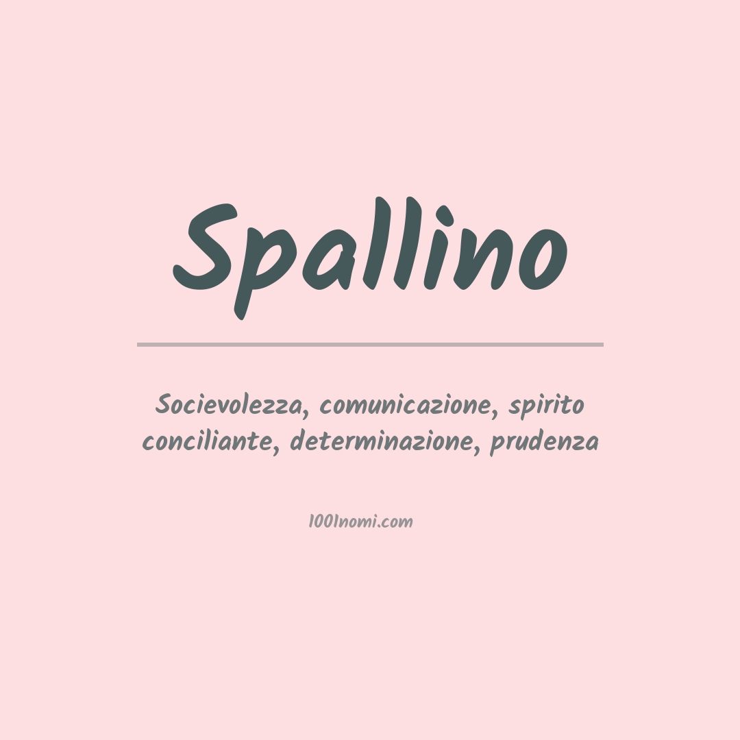 Significato del nome Spallino