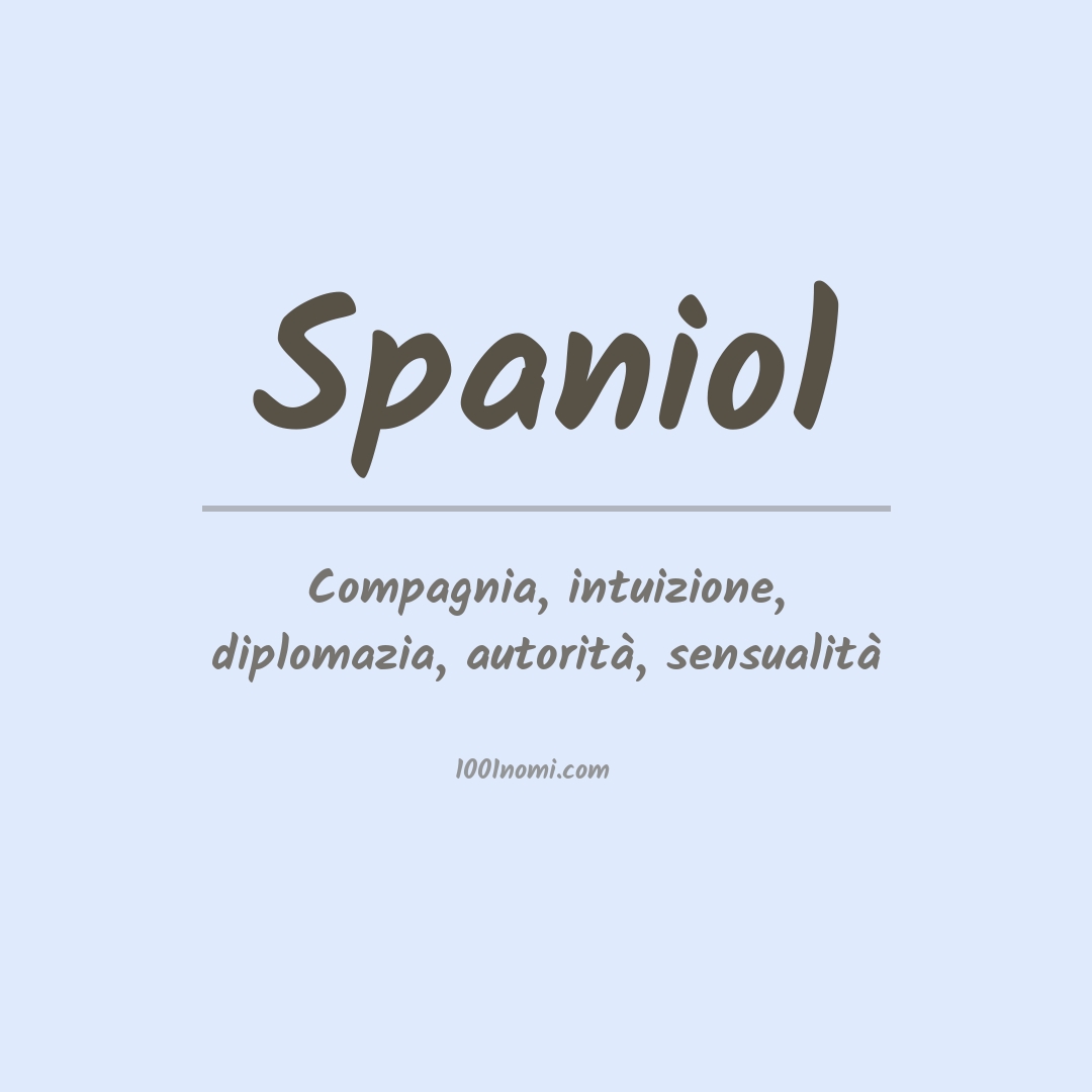 Significato del nome Spaniol Significato del nome Spaniol