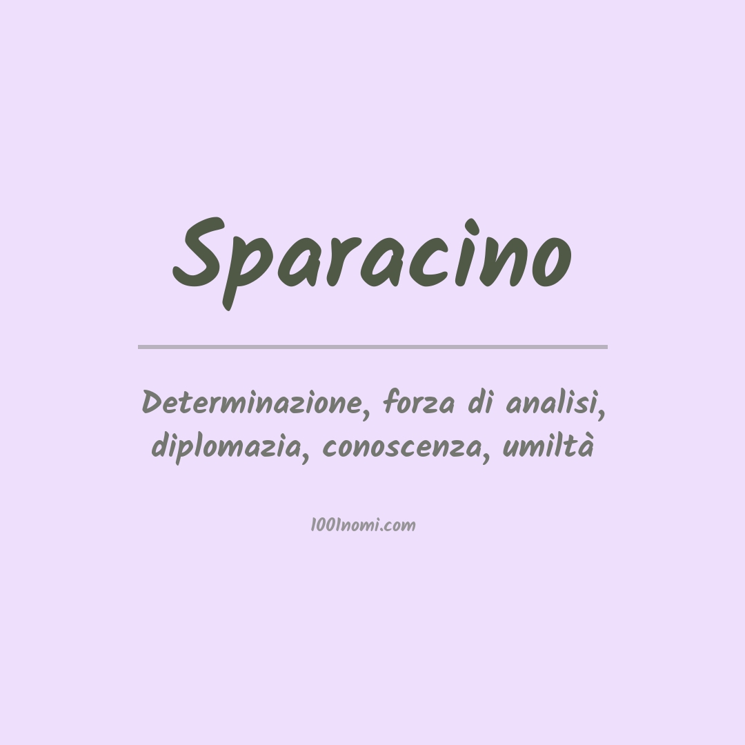 Significato del nome Sparacino