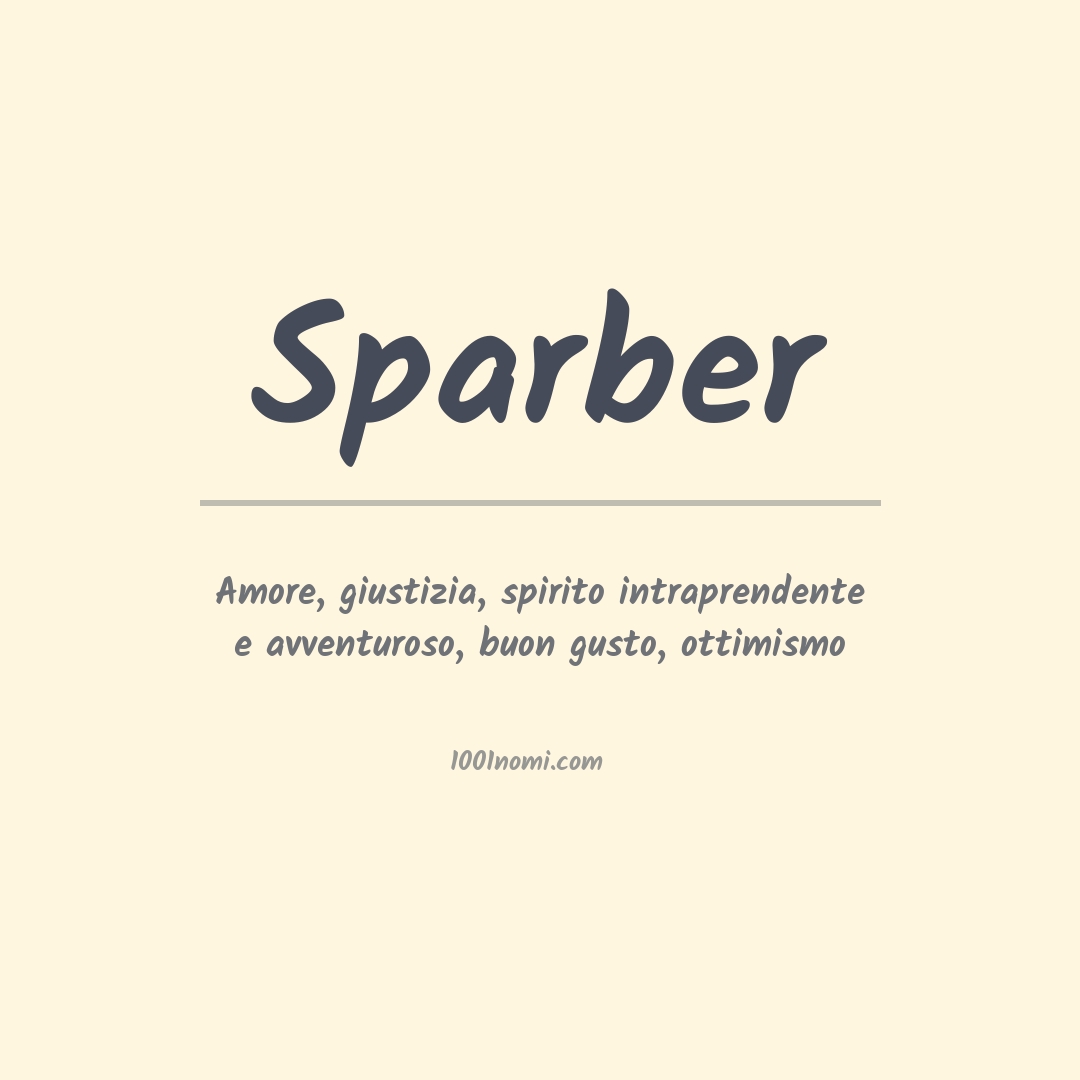 Significato del nome Sparber