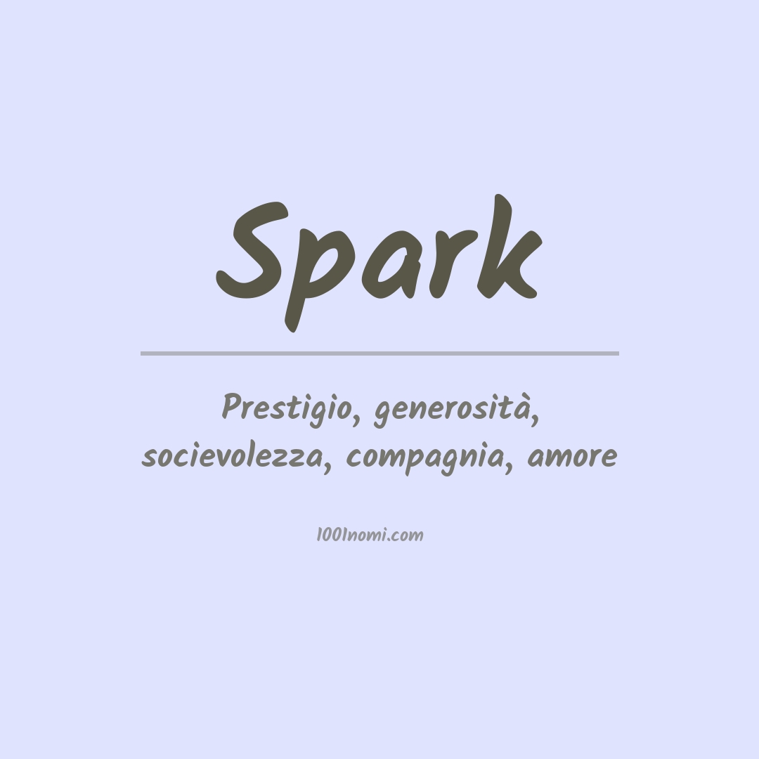 Significato del nome Spark