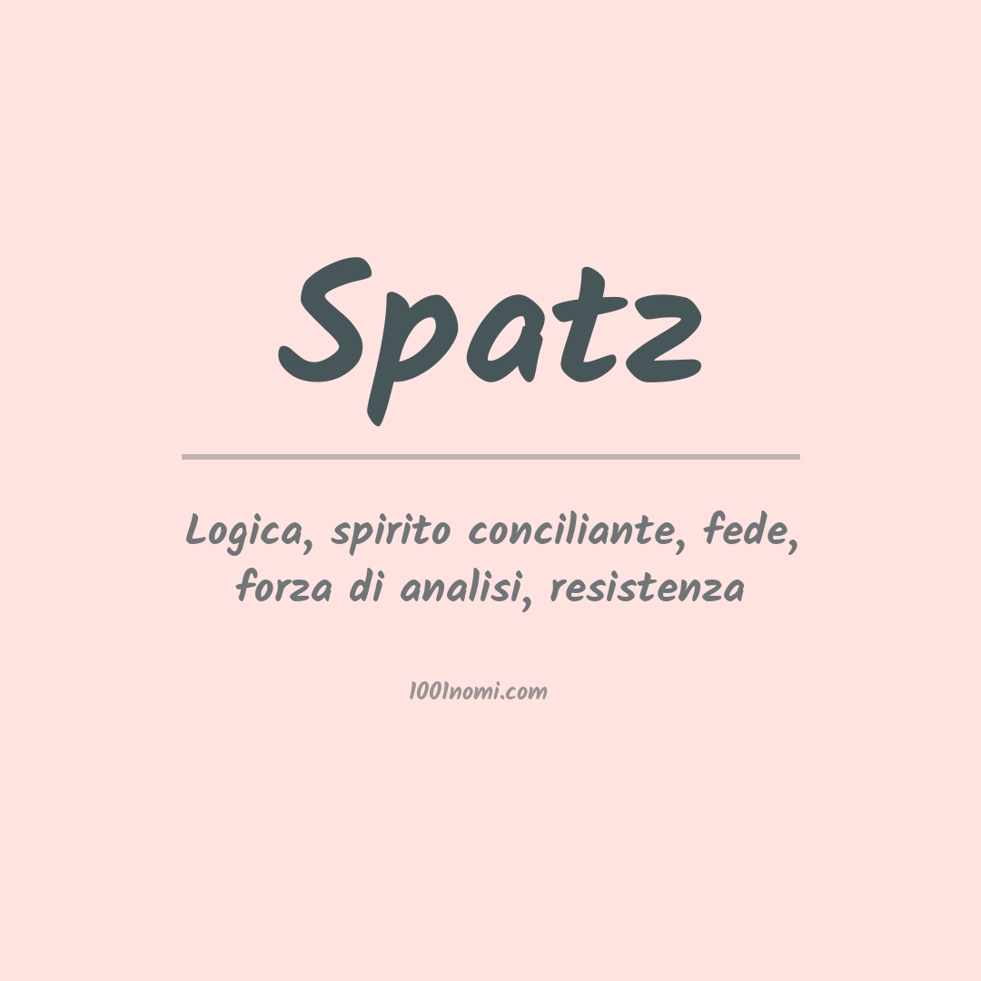 Significato del nome Spatz