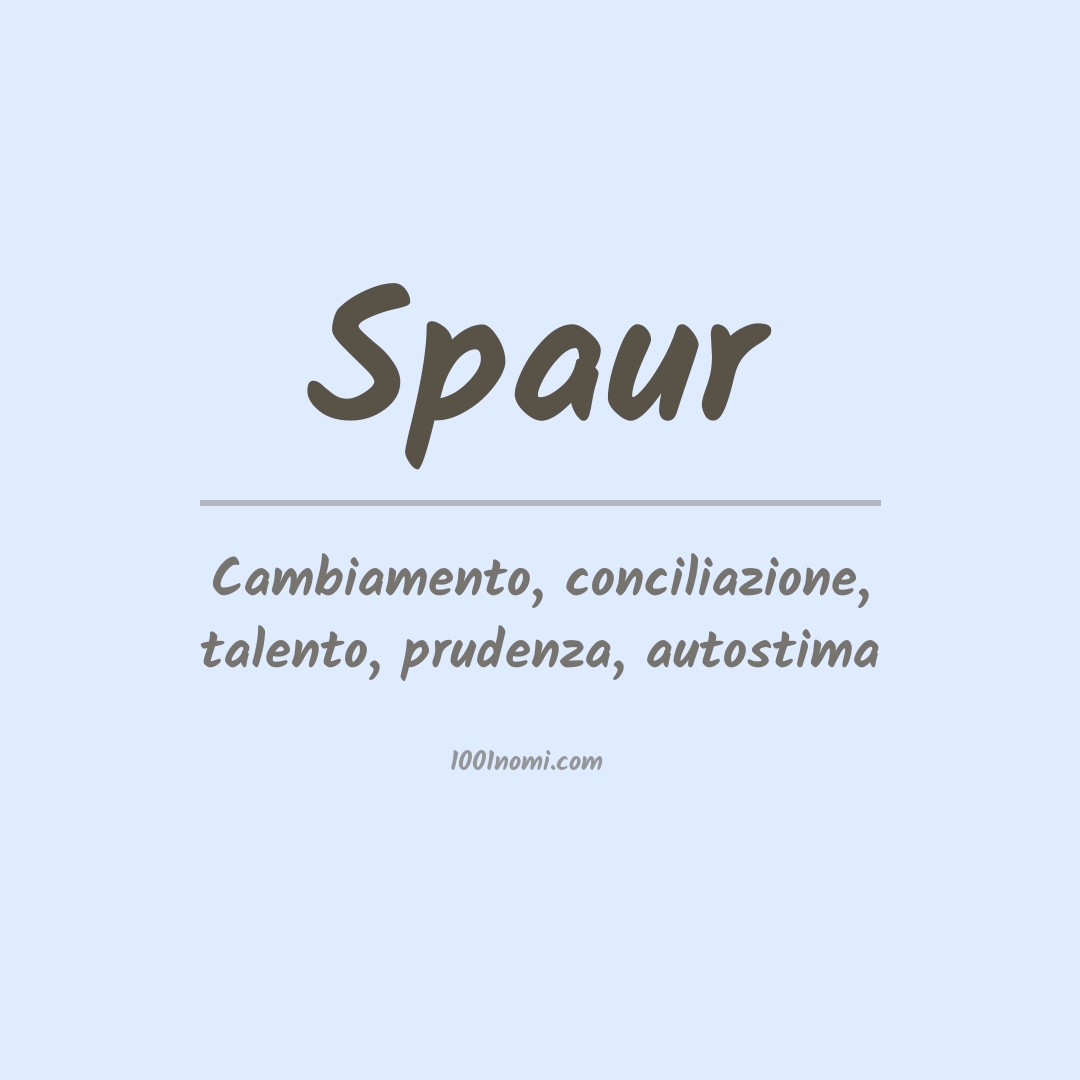 Significato del nome Spaur