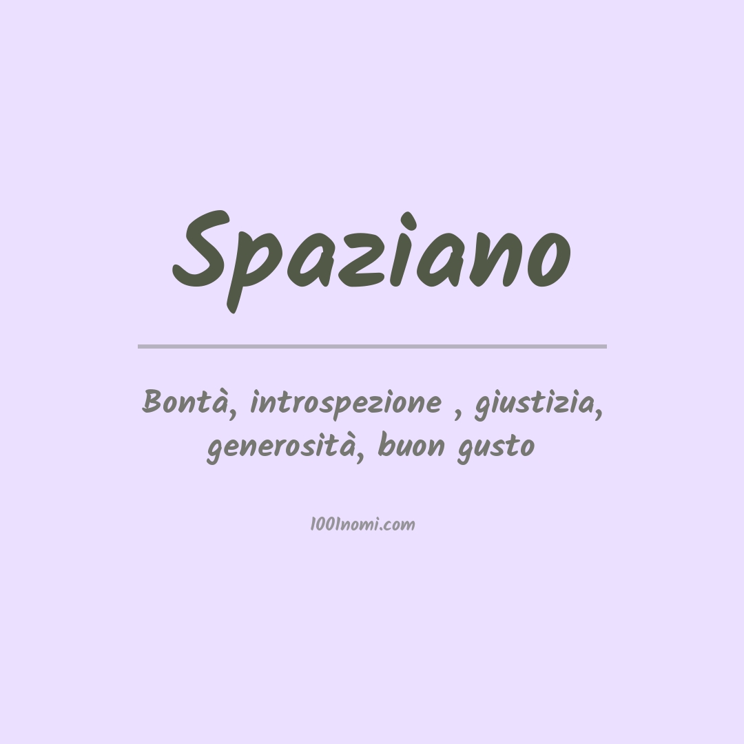 Significato del nome Spaziano