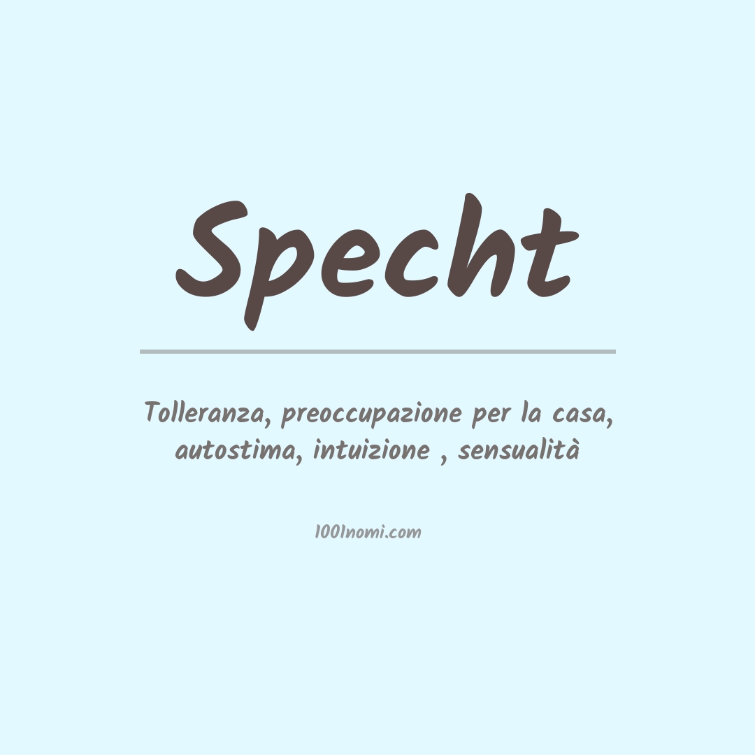 Significato del nome Specht