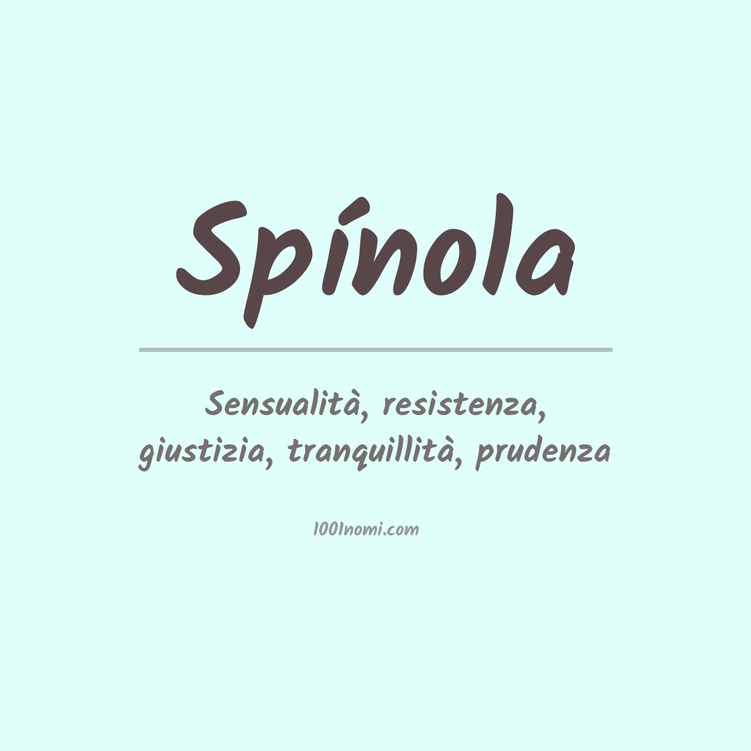 Significato del nome Spínola